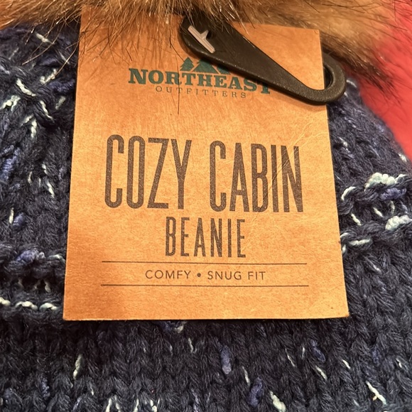 Northeast Outfitters -Cozy Cabin Beanie - Pom Pom - Comfy -Snug Fit - Picture 2 of 3